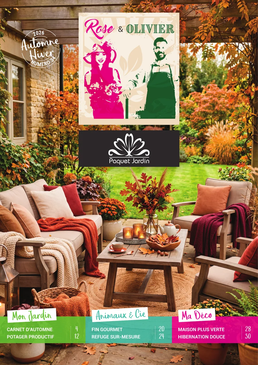 Couverture du magazine Rose & Olivier Automne/Hiver 2026 – Paquet Jardin